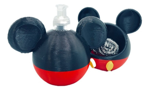 Kit Cocina Mickey Porta Virulana Con Dispenser