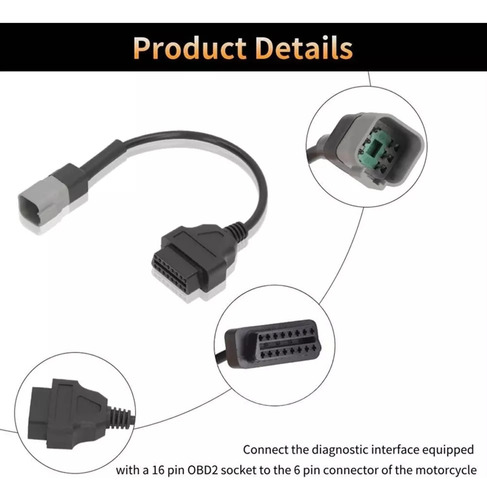 Y 6-pin A 16-pin Obd2 Cable De Diagnóstico Para Can Am, Atv