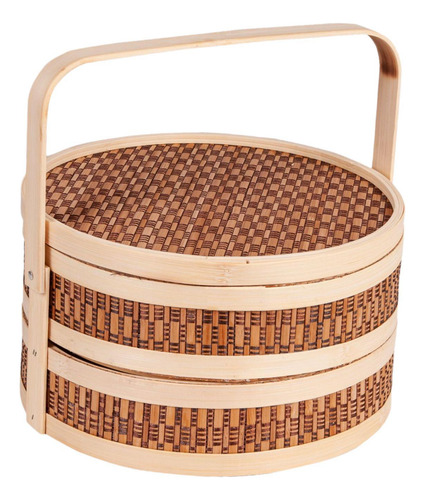 Cesta De Bambu Para Pastelaria, Camada Dupla, Cesta De ,