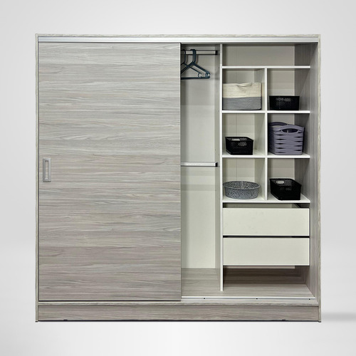 Placard Puertas Corredizas 180x56x180 Cm Cuerpo Jacarandá
