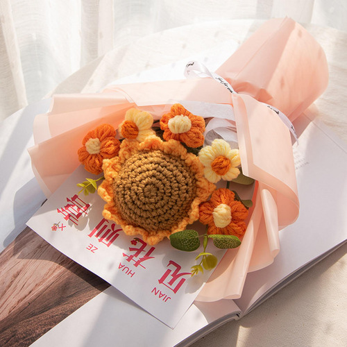 Ramo De Flores De Crochet Regalo De La Madre Regal De Tejido
