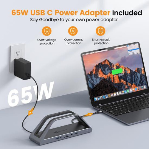 Tobenone Estación De Acoplamiento Usb C Monitor Dual 4k Para