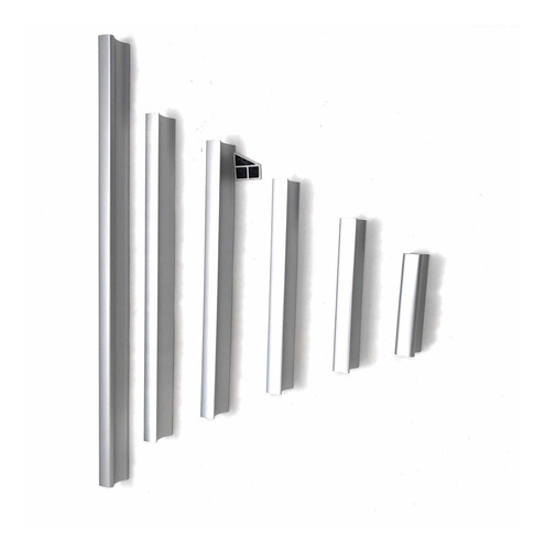 Imagen 4 de 8 de Tirador Manija Cajon Mueble Cocina Pack X 10u 192mm Aluminio