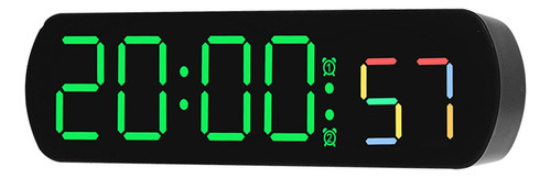 Reloj Electrónico De Escritorio, Reloj Negro Y Verde