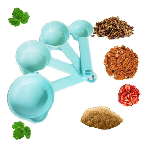 Set Juego De 4 Tazas Medidoras Repostería Cocina