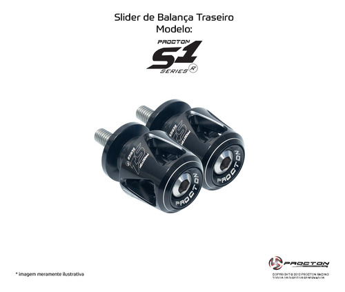  Slider Traseiro Balança S1 Procton Racing Yamaha R3