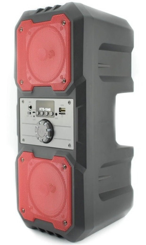 Parlante Portatil Bluetooth Karaoke Fm Luces 4 X2 Kts-1048