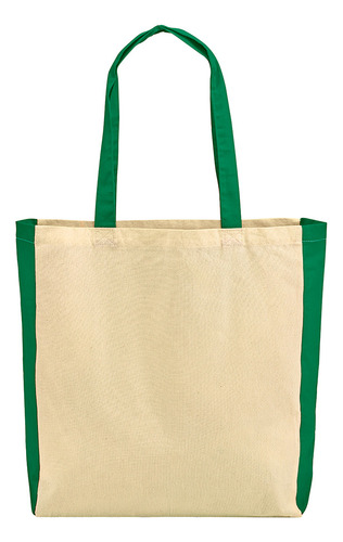 Sacola Ecobag 37x41cm Em Algodão Varese Topget Cor Verde