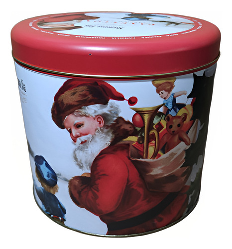 Lata Vazia Panetone Papai Noel Leia Descrição (Usado)