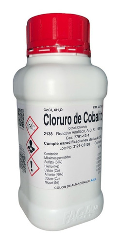 Cloruro De Cobalto R. A. De 500 G Fagalab