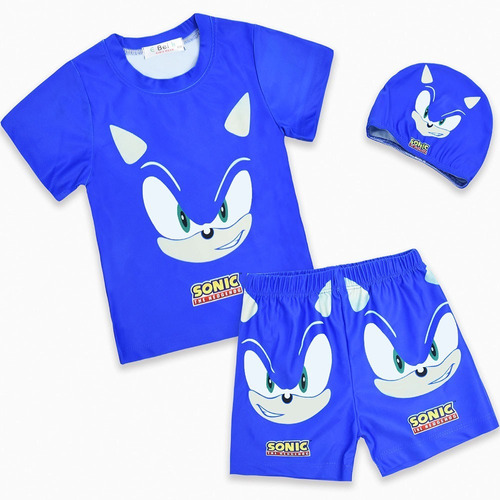 Conjunto De Traje De Maño De Sonic The Hedgehog Para Niños