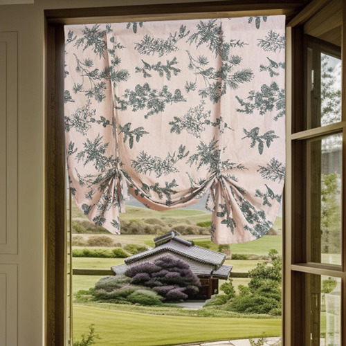 Cortina De Vajilla Floral Cortina Pequeña 80 Cmx140 Cm