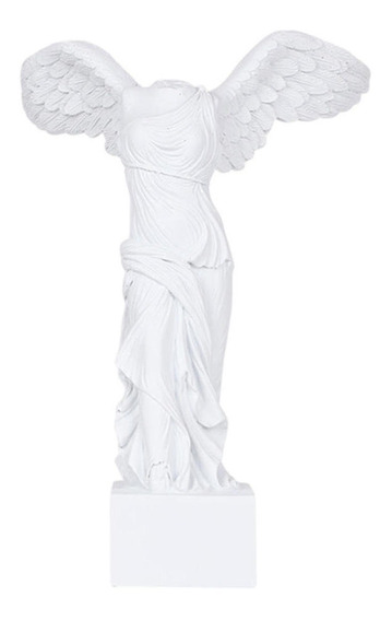 Blanco POHOVE Estatua de la victoria alada de Samotracia Diosa Escultura Diosa Figura de Escritorio Ornamento para Hotel Oficina Hogar Dorado Diosa Nik e escultura