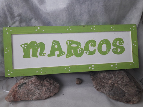 Cartel Pintado A Mano Con El Nombre *marcos*