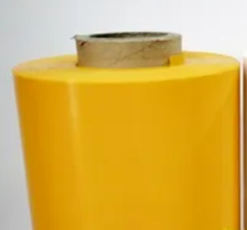 Bobina Polietileno Faixa - 0,20mm X 1mt X 100mt - Amarelo