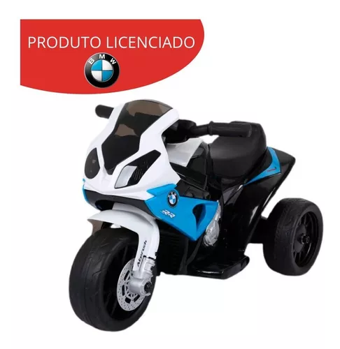 Mini Moto Motinha Elétrica Infantil Azul Cross 6v Luz Som