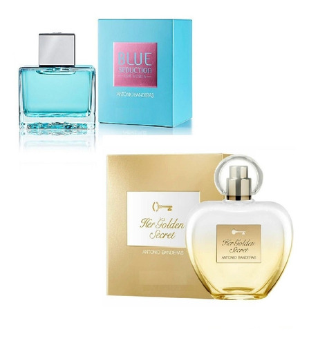 Perfume Antonio Banderas Blue Seduct. + Golden Secret Mujer