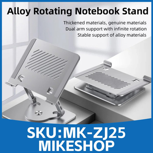 Soporte Plegable Y Giratorio 360° Para Notebook Y Tablet Gris