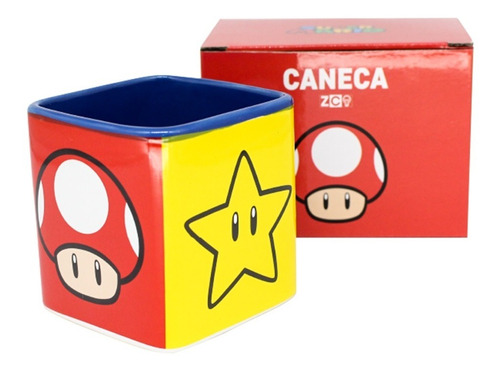 Caneca Cubo 300 Ml Mario Icones Zc 10024103