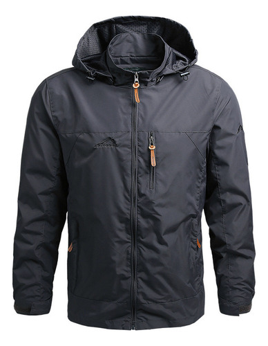 Chamarra Cortavientos Impermeable Para Hombre Con Forro Con