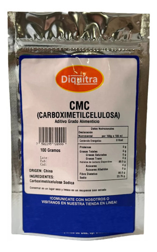 Cmc Carboximetilcelulosa 100 Gramos