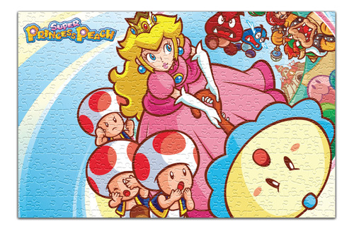 Quebra Cabeça Peach - Mario Personalizado 120 Peças Puzzle