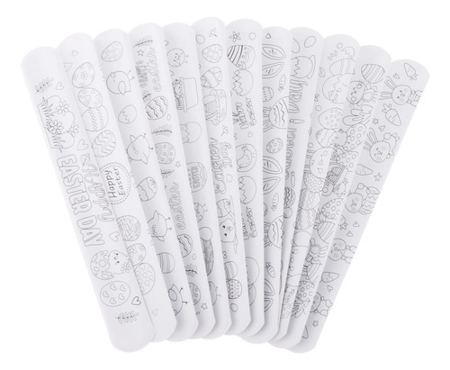 12x Bandas Slap Pulseras Slap De Pascua Muñequera Bolsa De