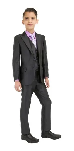 Traje gris oxford brilloso sale