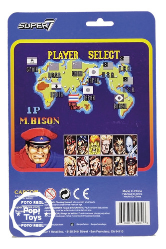 Super 7 - Reaction - Capcom - Street Fighter Ii - M. Bison