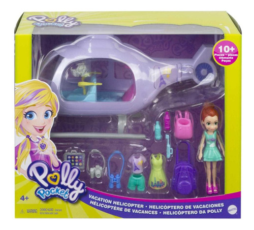 Vehilculo Polly Pocket Super helicoptero Muñeca