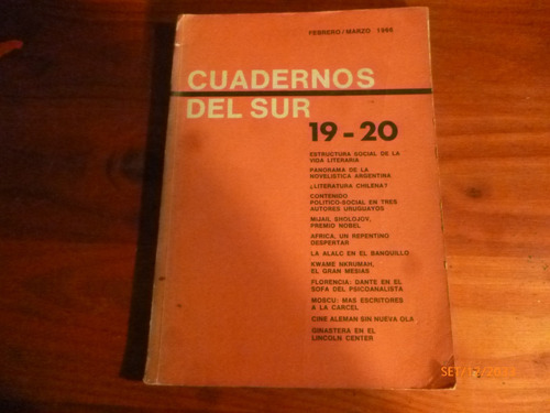 Cuadernos Del Sur N 19.20.1966.buen Estado.