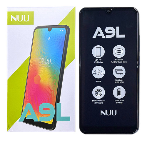 Celular Economico Nuu A9l Dual Sim 32 Gb Negro 3 Gb Ram Negro (Reacondicionado)