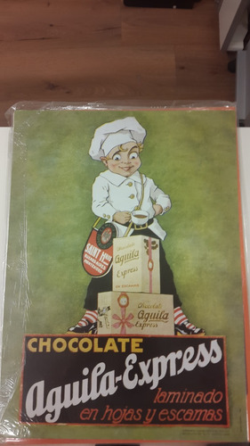 Poster Publicidad Chocolate Aguila Express