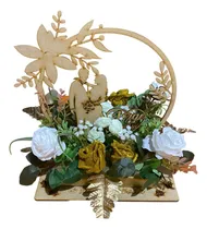 Comprar 25 Centros Mesa Boda Novios + Cake Topper Gratis Iniciales