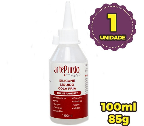 Cola Artesanato Silicone Fria 100ml Tecido Meia Perola