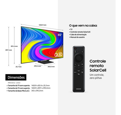 Samsung Smart Tv 65 Polegadas Qled 4k Q65d 2024