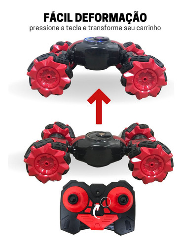 Carrito de juguete Radical Red para piruetas con control de 360°, 4x4