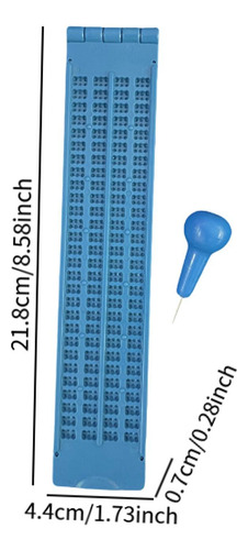 Braille Writing Con Bolígrafo, Suministros De Azul
