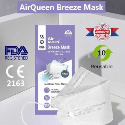 Cubrebocas Coreana De Nanofibra Airqueen Breeze 50pz+ Regalo