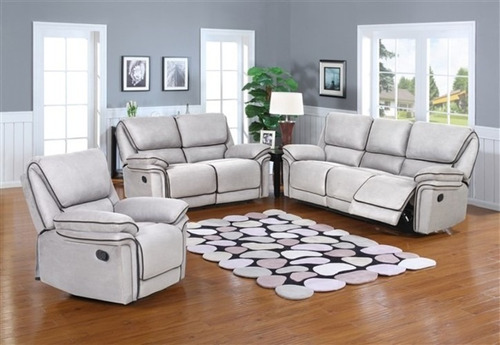 Sillon 3 Cuerpos Reclinable Blanco Laser Tv