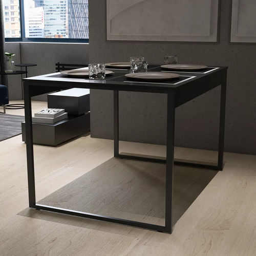 Mesa Quadrada Pinus 120x90 Sala Reunião Jantar Grupo Dg