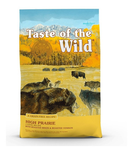 Alimento Taste of the Wild High Prairie para perro adulto todos los tamaños sabor bisonte asado y venado asado en bolsa de 2kg