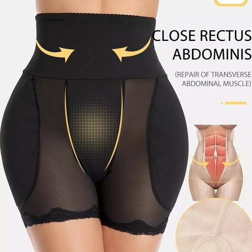 Pantalones Cortos De Cintura Alta Con Relleno En La Cadera