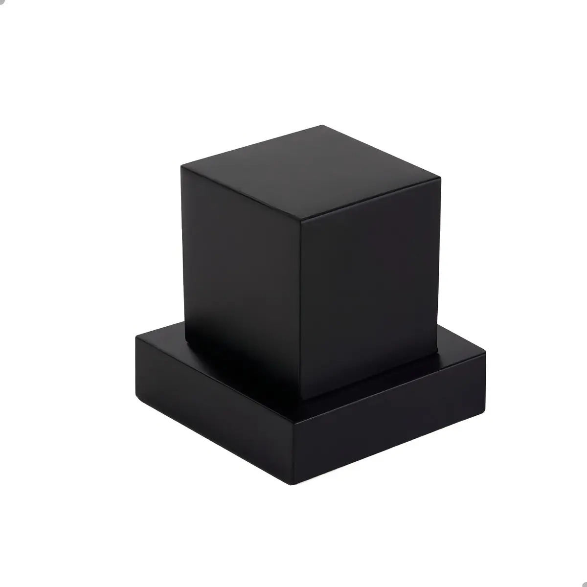 Acabamento Quadrado De Metal P/ Registro Pressão Gaveta Deca Acabamento Fosco Cor Preto