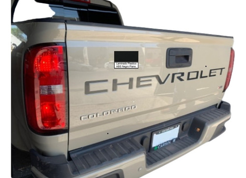 Letras Logotipo Tapa Batea Chevrolet Colorado Lt,  2020-22