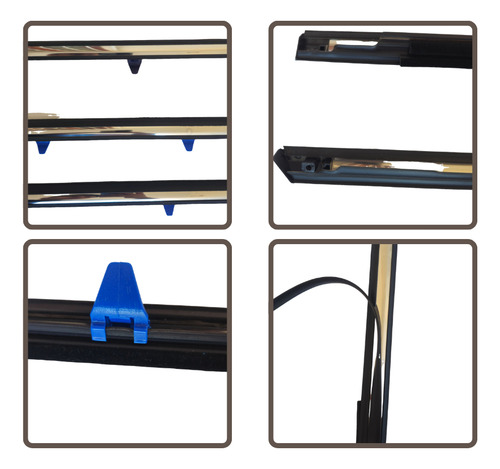 4 Cañuelas Externas Cromadas Honda Accord 1995 Molduras Oem