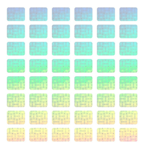 100 Hologramas Seguridad,crossword,transparente 2.0x 1.5 Cm
