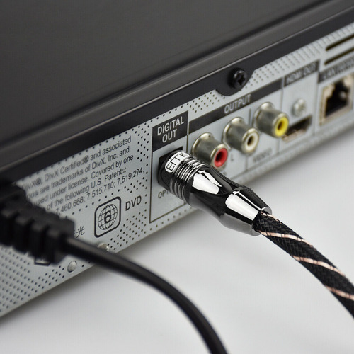 Imagen 4 de 8 de Cable Óptico Audio Toslink Emk Reproductor Blu-ray, Tv 2mts