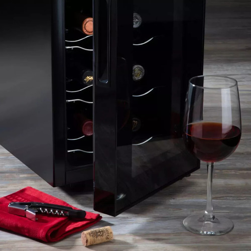 Cava Enfriador De Vinos Para 8 Botellas Capacidad 23 L Temperatura 8 A 18 C° Luz Led Interior Estantes Removibles Control Temperatura Manual Nevera Frigobar Luri