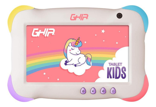 Tablet Kids Ghia 7 Pulgadas 2gb Ram 32gb Memoria Android 13 Unicornio Color Rosa Modelo GK133V2